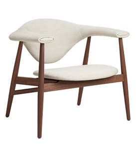 Masculo Lounge Stoel Eero Special FR106,  walnoot onderstel