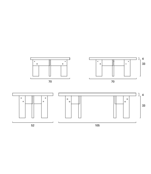 Frama  Farmhouse coffee table oak rectangle