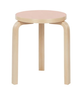 Artek - Stool 60 birch - powder lino