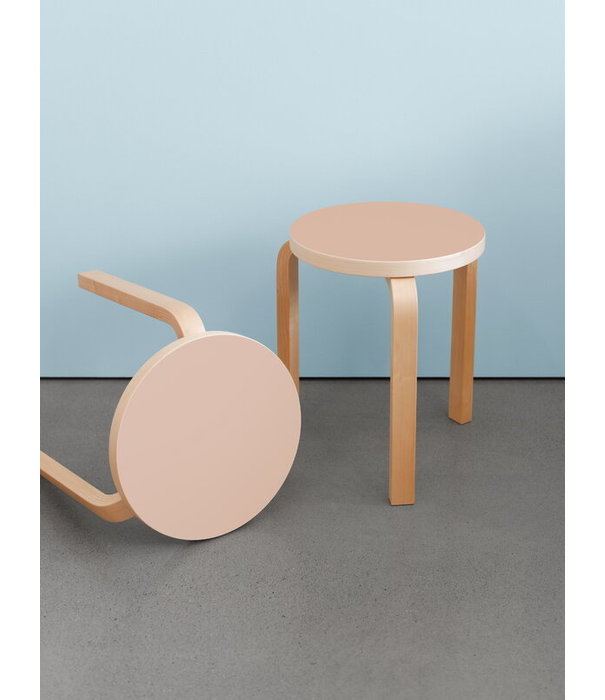 Artek  Artek - Stool 60 birch - seat powder linoleum