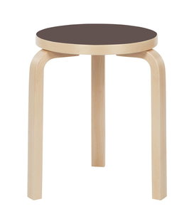 Artek - Stool 60 birch - mauve lino