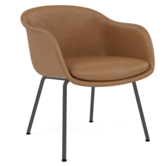 Muuto - Fiber Conference armchair tube base, cognac leather