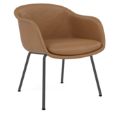 Muuto Fiber Conference Armstoel cognac leer, tube poten