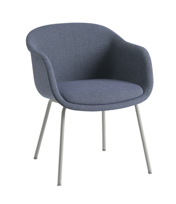 Muuto  Muuto Fiber Conference Armchair remix 133 grey, tube base