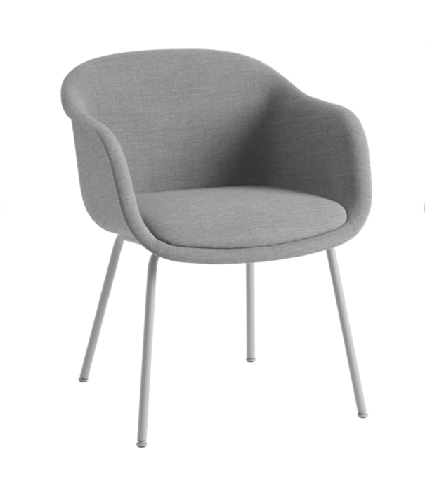Muuto  Muuto Fiber Conference Armchair remix 133 grey, tube base