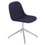 Muuto - Fiber side stoel Twill Weave 780, chrome swivel m. return