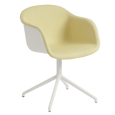 Muuto - Fiber armstoel Wit/ Balder 432, swivel m. return