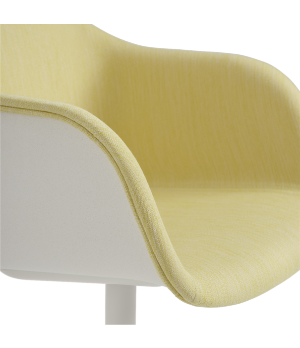 Muuto  Muuto - Fiber armchair White/Balder 432, swivel w. return