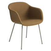 Muuto - Fiber armchair remix 433 ochre, grey tube base