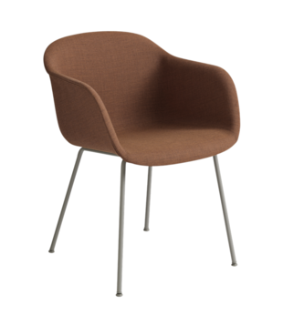 Muuto - Fiber armchair remix 452, grey tube base