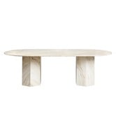 Gubi - Epic eettafel elliptical travertine 240 x 120