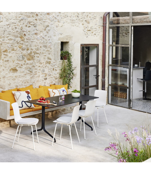 Vitra  Vitra Hal RE Tube Chair plastic, ivory tube base