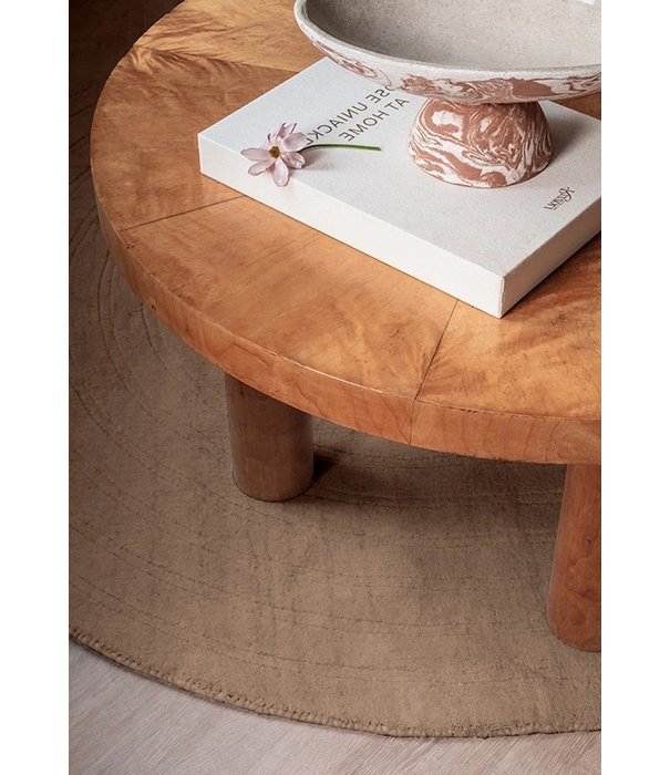 Layered  Layered Circular Rug Sand