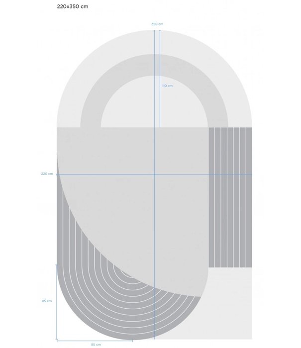Layered  Layered Circular Vloerkleed Sand