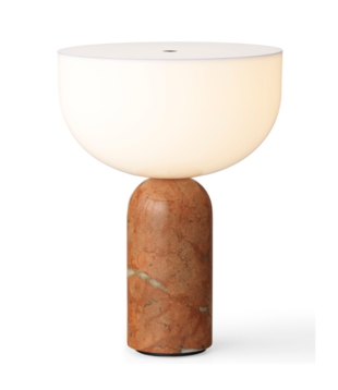 New Works -Kizu portable table lamp, breccia pernice marble