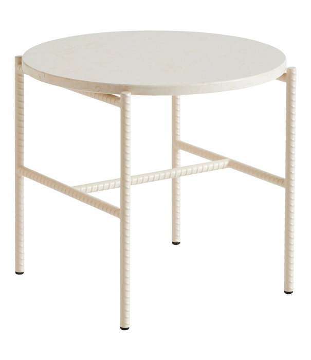 Hay  Hay - Rebar side table beige marble Ø45