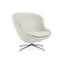 Normann Copenhagen - Hyg lounge stoel laag, swivel aluminium