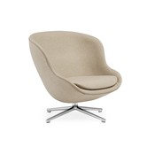 Normann Copenhagen - Hyg lounge stoel laag, swivel aluminium
