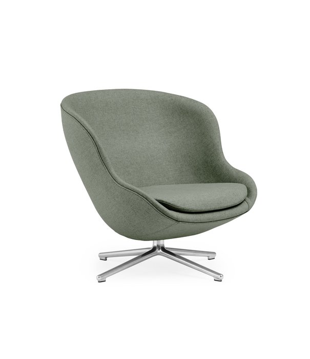 Normann Copenhagen  Normann Copenhagen - Hyg lounge stoel laag, swivel aluminium