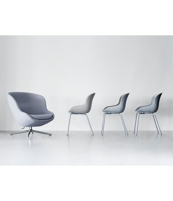 Normann Copenhagen  Normann Copenhagen - Hyg lounge stoel laag, swivel aluminium