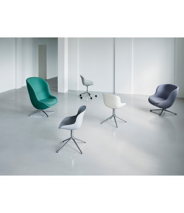 Normann Copenhagen  Normann Copenhagen - Hyg lounge chair low, swivel aluminium