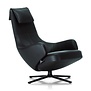 Vitra Repos Lounge Chair polished aluminium, premium F leather
