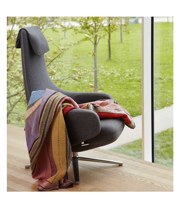 Vitra  Repos Lounge  Stoel gepolijst aluminium, Premium F leer
