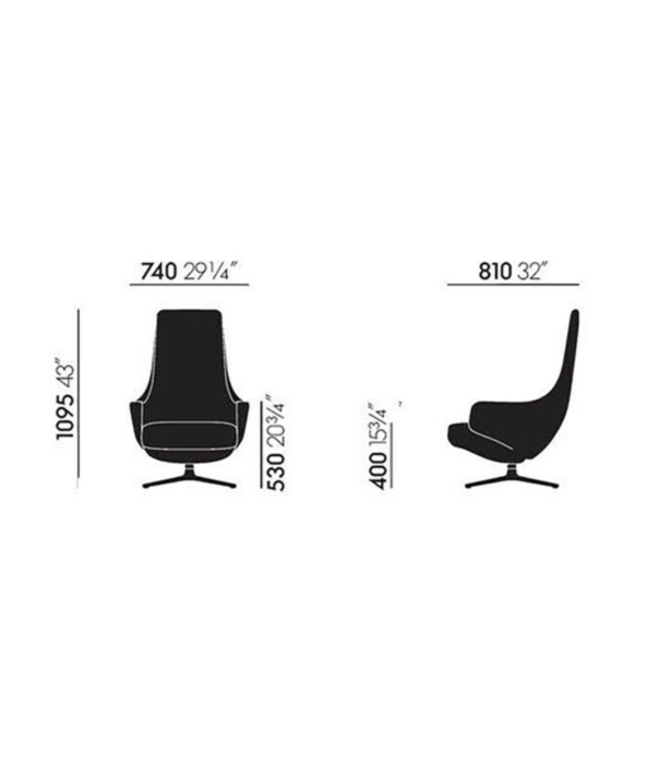 Vitra  Vitra - Repos Lounge Chair leather
