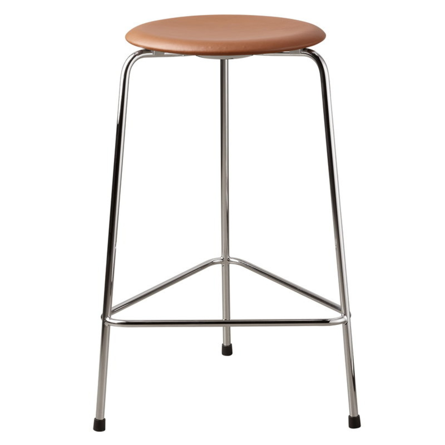 新品 未使用 AURALEE FRITZ HANSEN DOT STOOL Fritz Hansen High Dot Counter Stool leather, 3 legs chrome