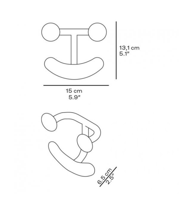 Fritz Hansen Fritz Hansen - Happy Hook coat rack