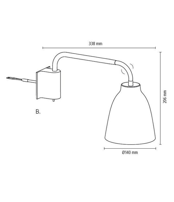 Fritz Hansen Fritz Hansen - Caravaggio Read wall lamp