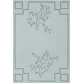 Layered - Chinoiserie rug wool, blue