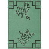 Layered - Chinoiserie vloerkleed wol, green