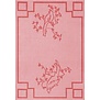 Layered - Chinoiserie wool rug, pink