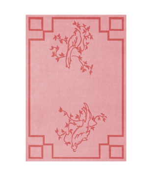 Layered - Chinoiserie vloerkleed scarlet pink