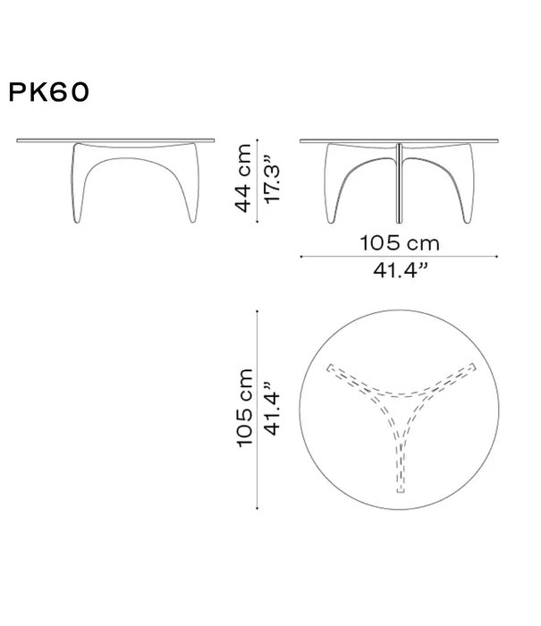 Fritz Hansen Fritz Hansen - PK60 Salontafel