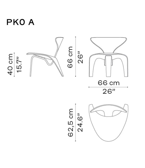 Fritz Hansen Fritz Hansen - PK0 A Fauteuil, Oregon pine