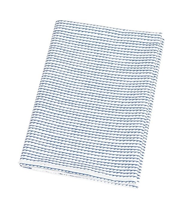 Artek  Artek - Rivi canvas cotton fabric / 150 x 300 cm, white - blue