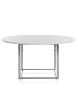 Fritz Hansen - PK54 Dining Table aluminium, white Ø130