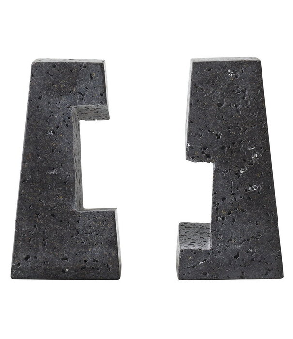 Audo Audo Copenhagen Converge bookends, lave stone