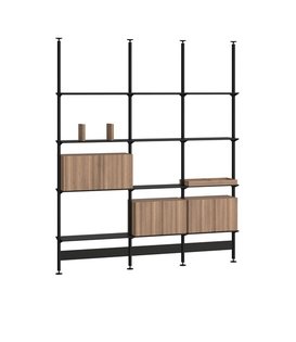 Pira G2 Floor - Ceiling combination, black profiles