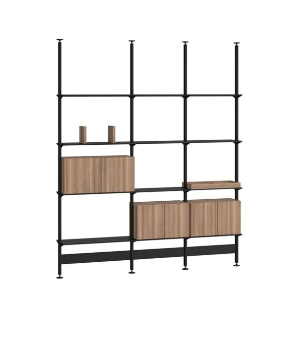 String  Furniture Pira G2 Vloer - Plafond combinatie, zwart profielen