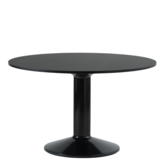 Muuto Midst Dining Table black linoleum, black base Ø120