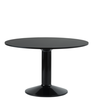Midst Dining Table black linoleum, black base 120cm