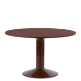 Muuto - Midst dining table round, red linoleum