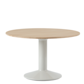 Midst Eettafel geolied eiken, grijs voet