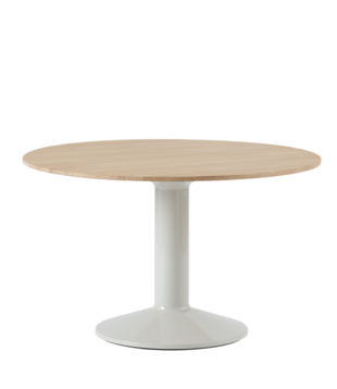 Muuto - Midst tafel geolied eiken, grijs Ø120