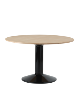 Midst Dining Table oiled oak, black base 120cm