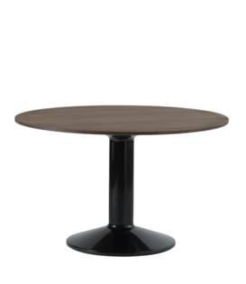 Muuto Midst Dining Table dark oiled oak, black Ø120