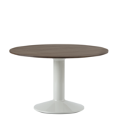 Midst Eettafel donker geolied eiken, grijs voet